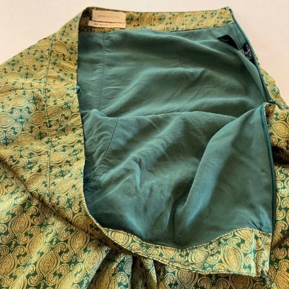 SOLD - BDG Green Silk Paisley Pants - Picture 5 of 7